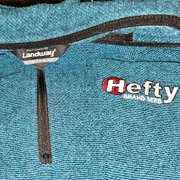 Teal Quarter-Zip Sweatshirt - Picture 2 of 3